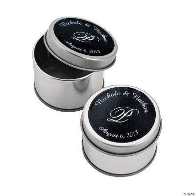 Personalized Monogram Silver Tins