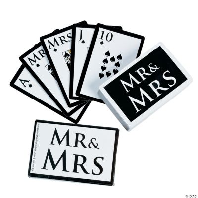 “Mr. & Mrs.” Wedding Playing Cards