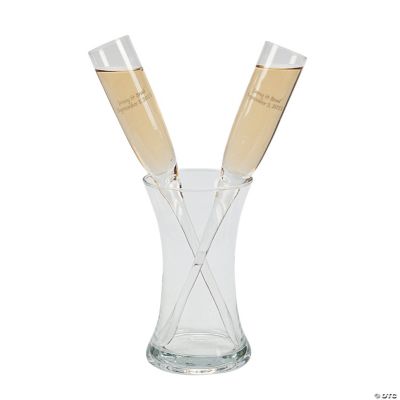 Personalized Champagne Flutes With Vase