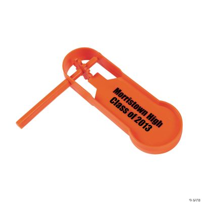 Personalized Giant Orange Noisemakers