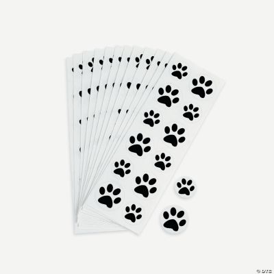 Black Paw Print Stickers