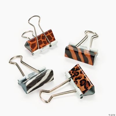 Animal Print Binder Clips