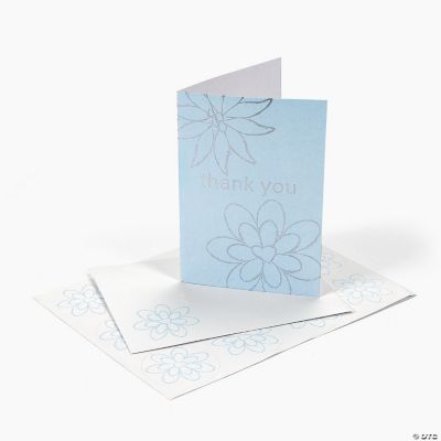 Silver Foil Wedding "Thank You" Cards