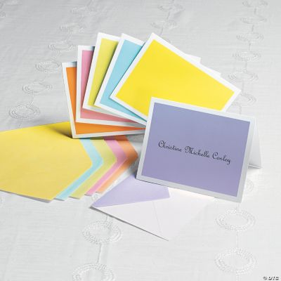 Personalized Pastel Colors Notecards