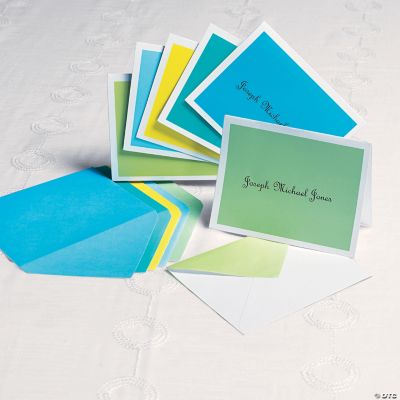 Personalized Cool Colors Notecards