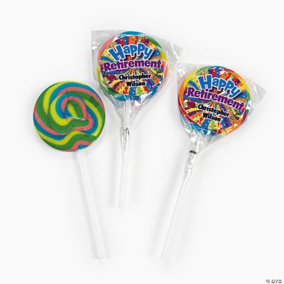 Personalized Retirement Swirl Pops