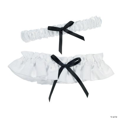 Black & White Wedding Garter Set