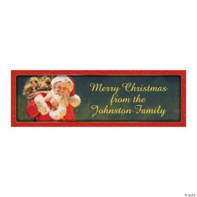 Personalized Old St. Nick Banner - Medium
