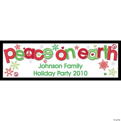 Personalized "Peace On Earth" Banner