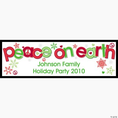 Personalized “Peace On Earth” Banner -&nbsp;Medium