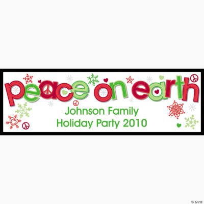 Personalized “Peace On Earth” Banner -&nbsp;Large