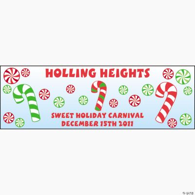 Personalized Peppermint Banner - Large