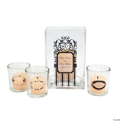 Personalized Black & White Wedding Glass Clings