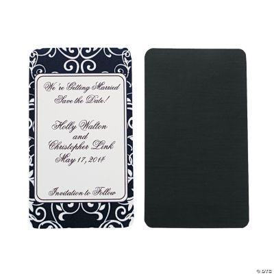 Personalized Black & White Wedding “Save The Date” Magnets