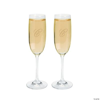 Personalized Monogrammed Champagne Flutes