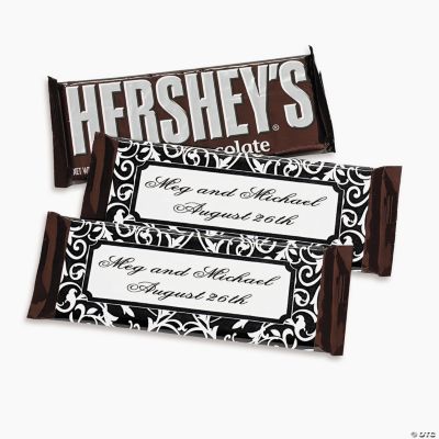 Personalized Classic Black & White Candy Bars
