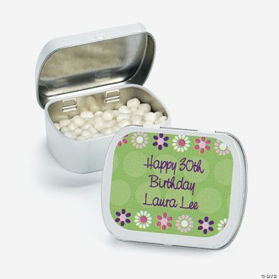 24 Personalized Darling Daisy Mint Tins