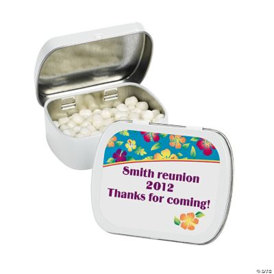 24 Personalized Island Hibiscus Mint Tins