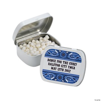 Personalized Blue Wild West Mint Tins