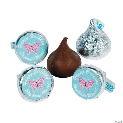 Personalized Aqua All Aflutter Hershey’s® Kisses®