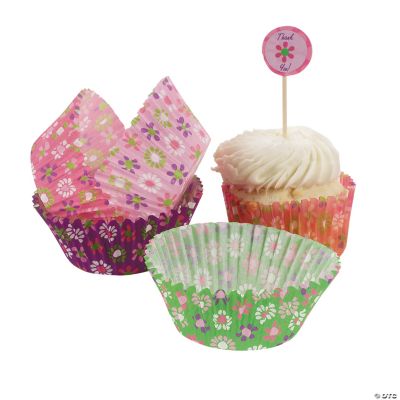 Personalized Darling Daisy Baking Cups With Picks