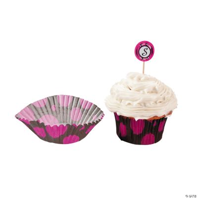 100 Personalized Simply Sassy Baking Cups With Picks