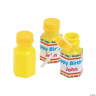 48 Personalized Kaleidoscope Hexagon Bubble Bottles