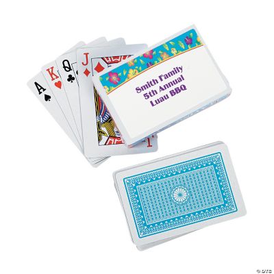 12 Personalized Island Hibiscus Playing Card Decks
