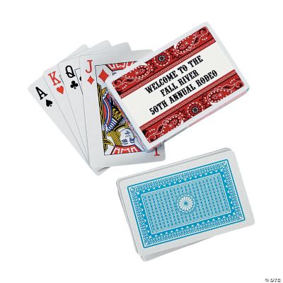 Personalized Red Wild West Playing Cards