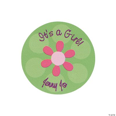 24 Personalized Darling Daisy Favor Stickers