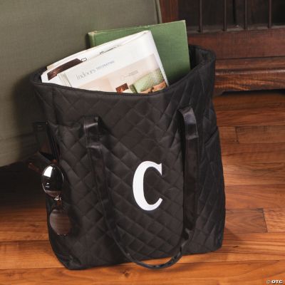Black Quilted Tote Bag