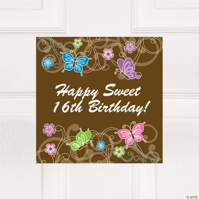 Personalized All Aflutter Brown Window Cling