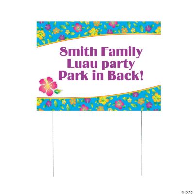 Personalized Island Hibiscus Yard Sign