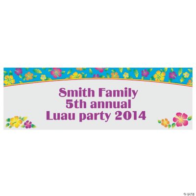 Personalized Island Hibiscus Banner - Small