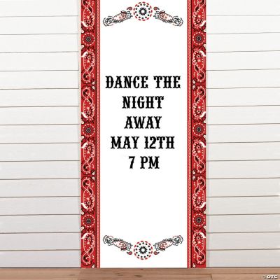 Personalized Red Wild West Door Banner