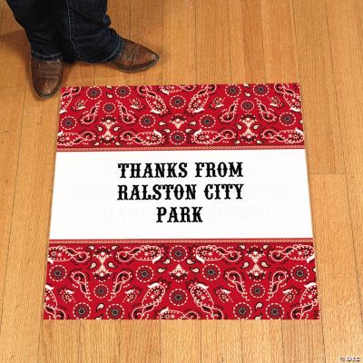 Personalized Red Wild West Floor Cling