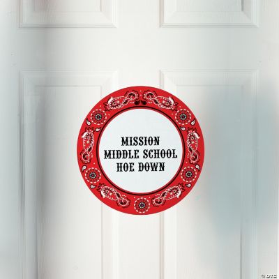 Personalized Red Wild West Window Cling