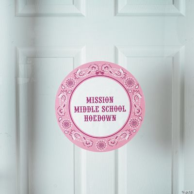 Personalized Pink Wild West Window Cling