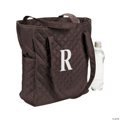 Brown Quilted Tote Bag