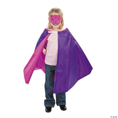 Personalized Girl's Superhero Cape & Mask