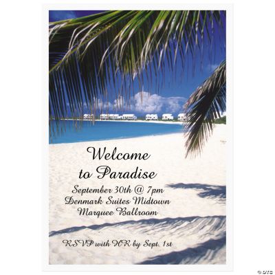Personalized Luau Sand & Sun Invitations