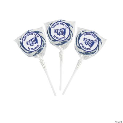 Personalized Blue School Spirit Swirl Pops
