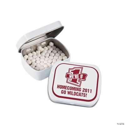 Personalized School Spirit Burgundy Mint Tins