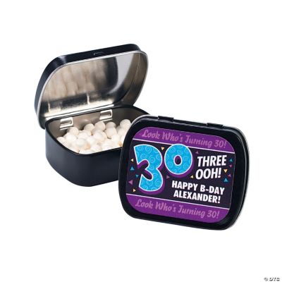 Personalized “Look Who's Turning 30!” Tins With Mints