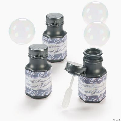 Personalized 25th Anniversary Mini Bubble Bottles