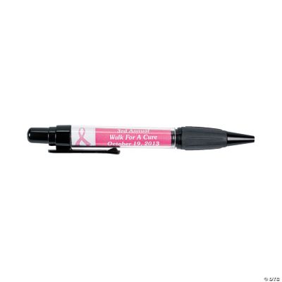 Personalized Pink Ribbon Pens