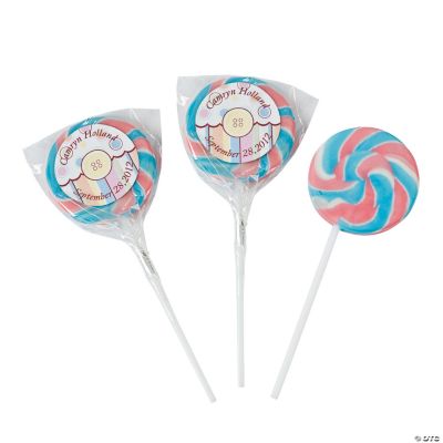 24 Personalized Special Delivery Baby Shower Swirl Pops