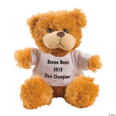 Personalized Plush Bear With White T-Shirt