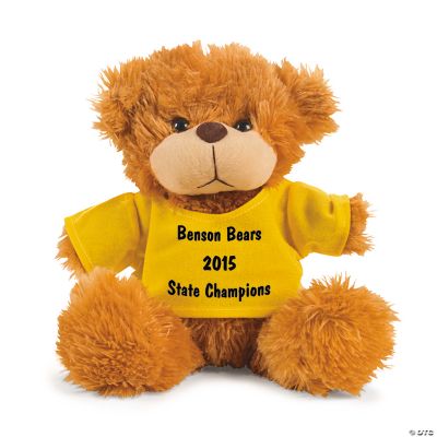 Personalized Plush Bear With Yellow T-Shirt