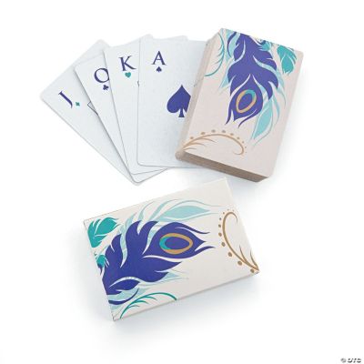 Peacock Wedding Playing Cards